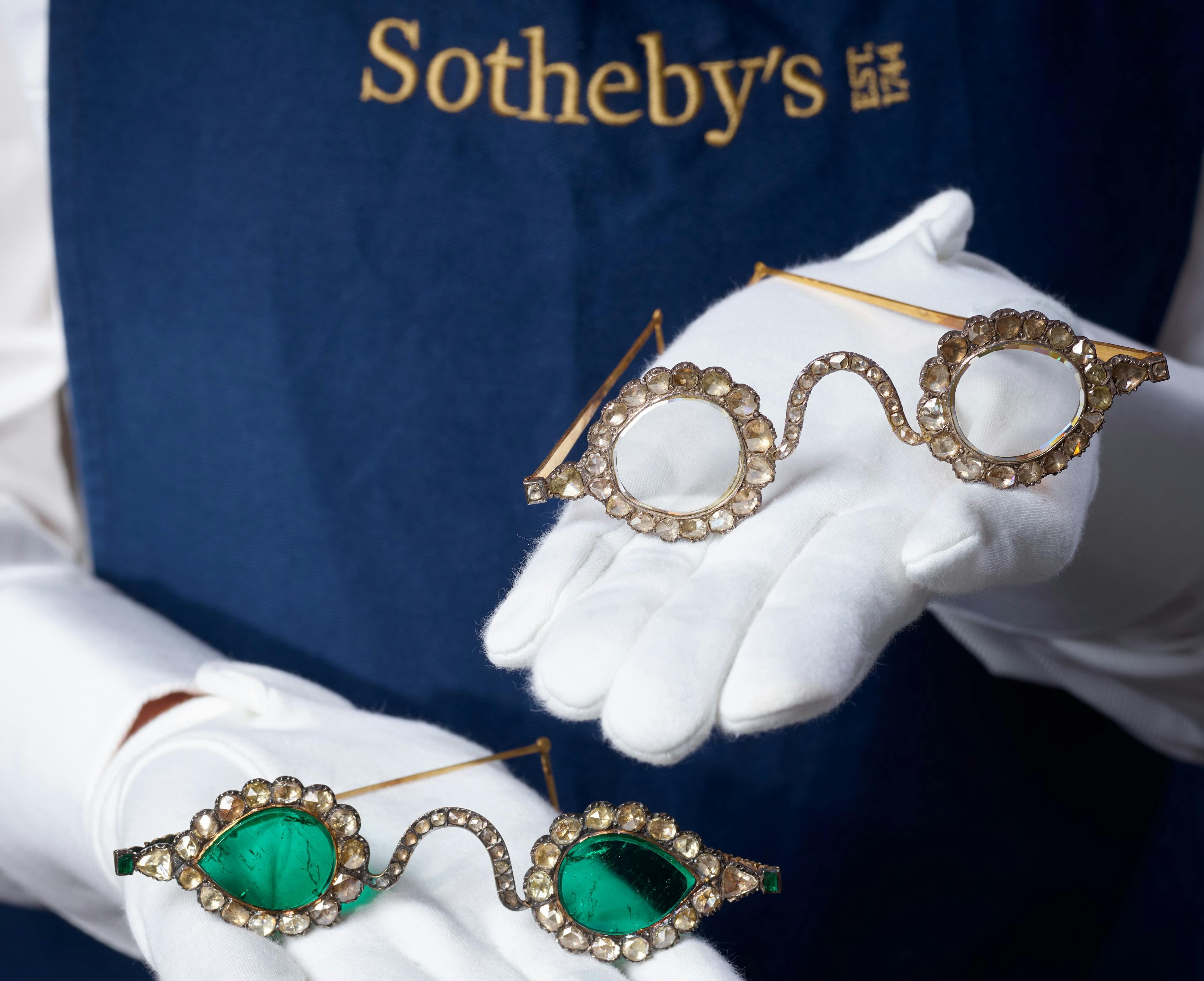 Bejeweled 17th century eyeglasses up for auction at Sotheby’s London