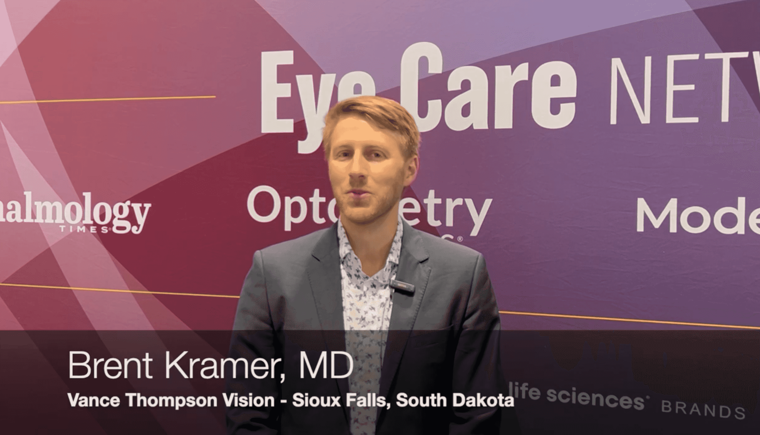 Brent Kramer, MD, of Vance Thompson Vision speaks at the 2024 AAO meeting