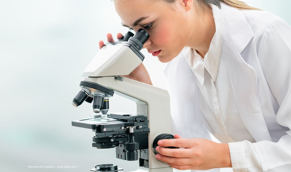A woman uses a microscope. Image credit: ©Summit Art Creations – stock.adobe.com