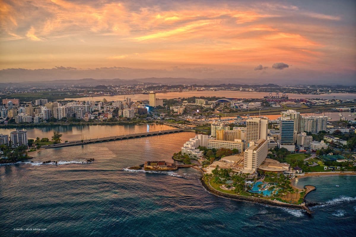 An aerial view of San Juan, Puerto Rico. Image credit: ©Jacob – stock.adobe.com