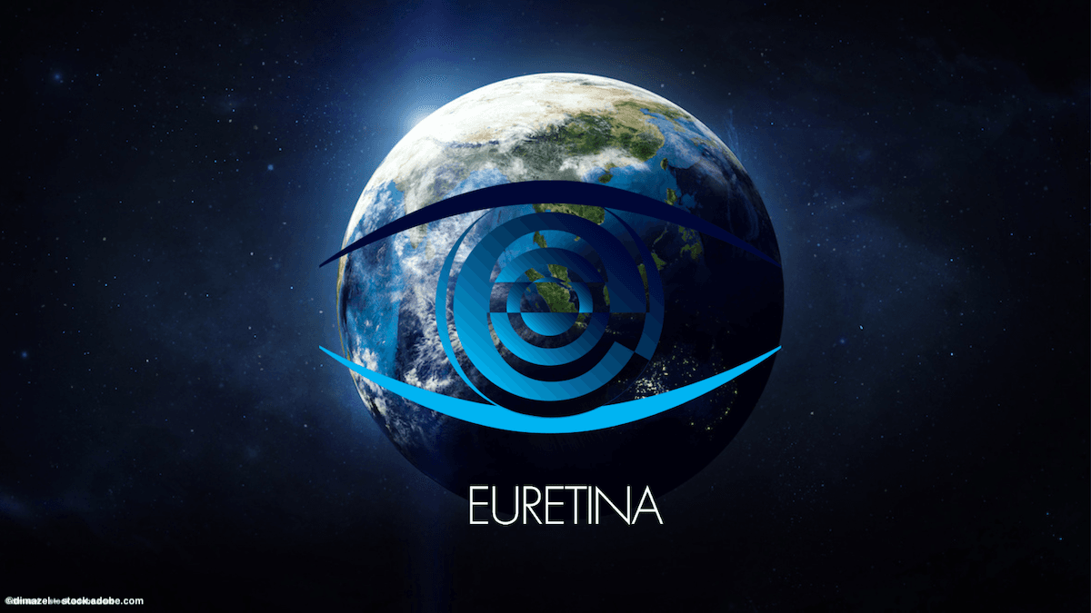 The Earth with the EURETINA logo superimposed on top. Image credit: ©dimazel – stock.adobe.com and EURETINA