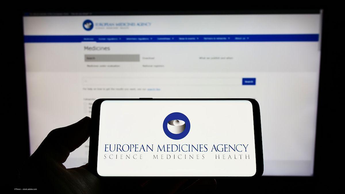 A phone and computer with the European Medicines Agency website. Image credit: ©Timon – stock.adobe.com