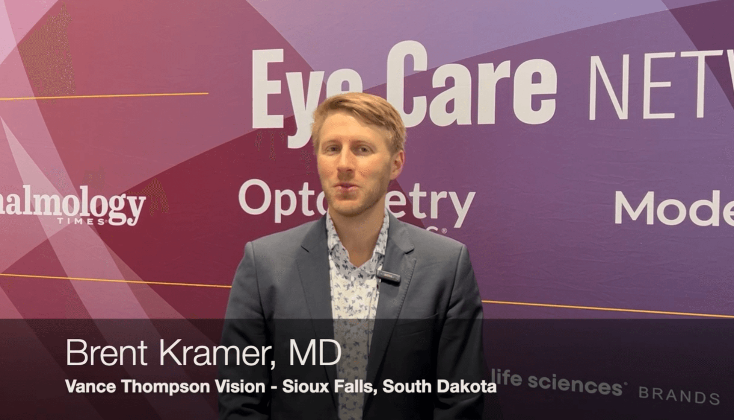 Brent Kramer, MD, of Vance Thompson Vision speaks at the 2024 AAO meeting