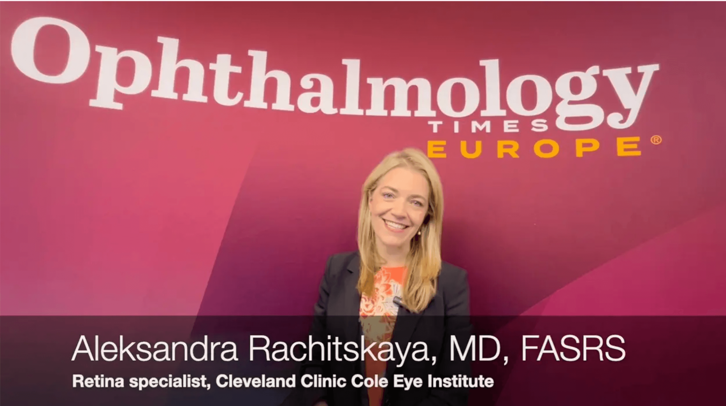 Aleksandra Rachitskaya, MD, FASRS, speaks about the Vit-Buckle Society at the 2024 EURETINA Congress.