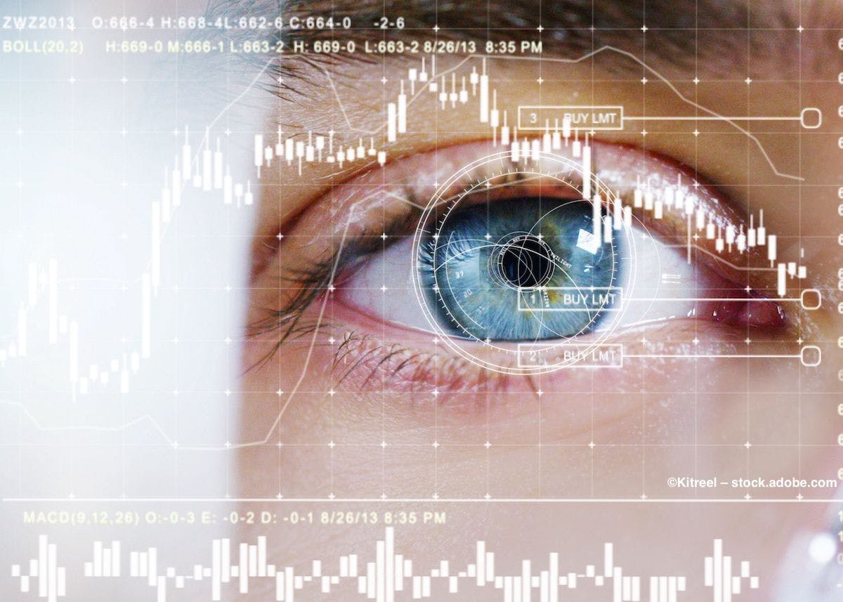 An eyeball is scanned by an overlaid computer system. Image credit: ©Kitreel – stock.adobe.com