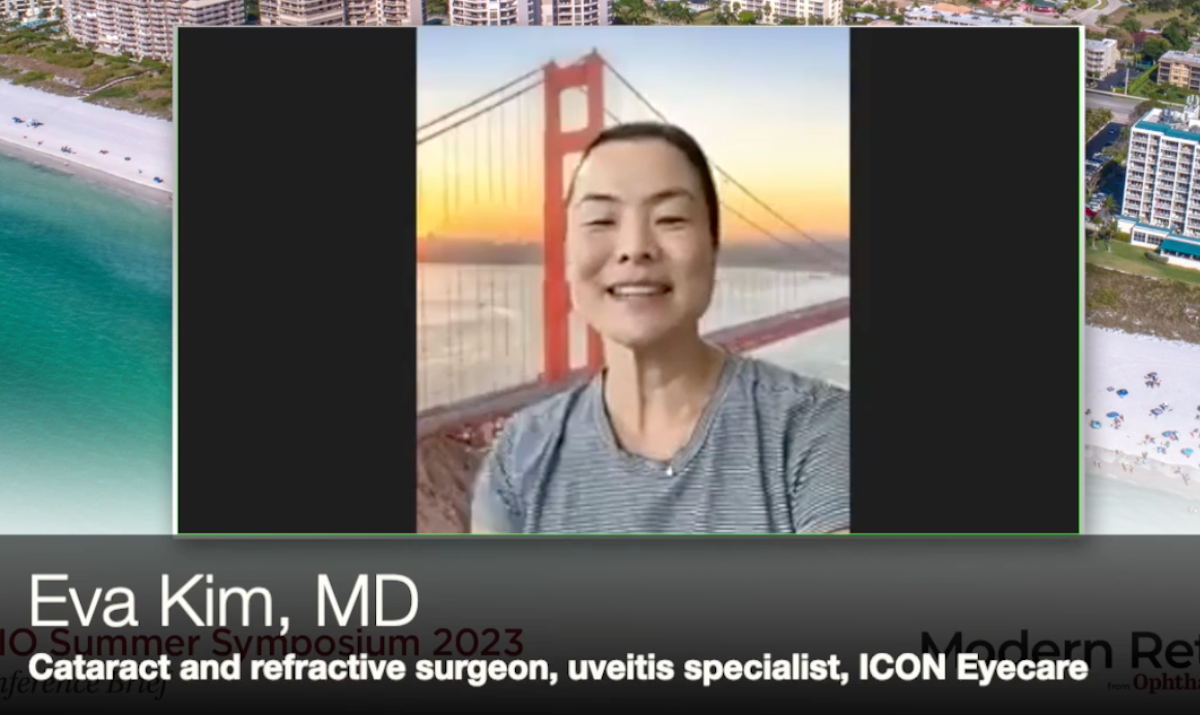 Eva Kim, MD, speaks about her presentation on ICL versus CLE at the Women in Ophthalmology Summer Symposium 2023 in Marco Island, Florida.