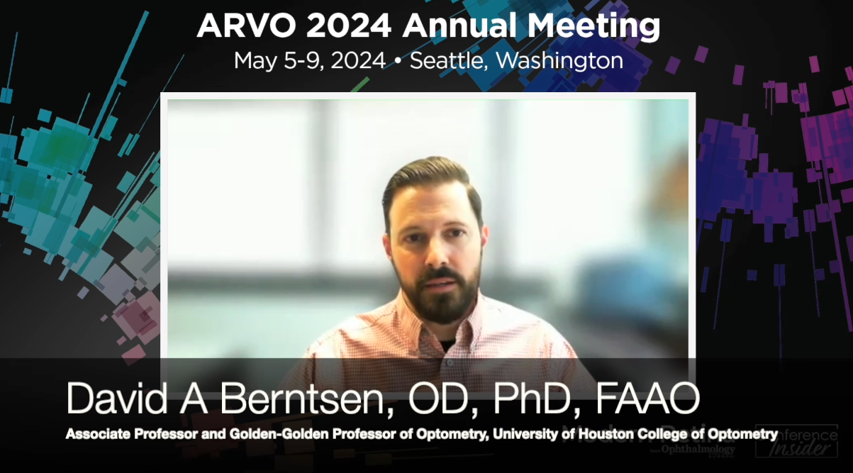 David A Berntsen, OD, PhD, FAAO, discusses the BLINK2 study
