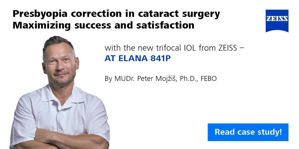 Presbyopia correction in cataract surgery: Maximizing success and satisfaction with the new AT ELANA 841P IOL