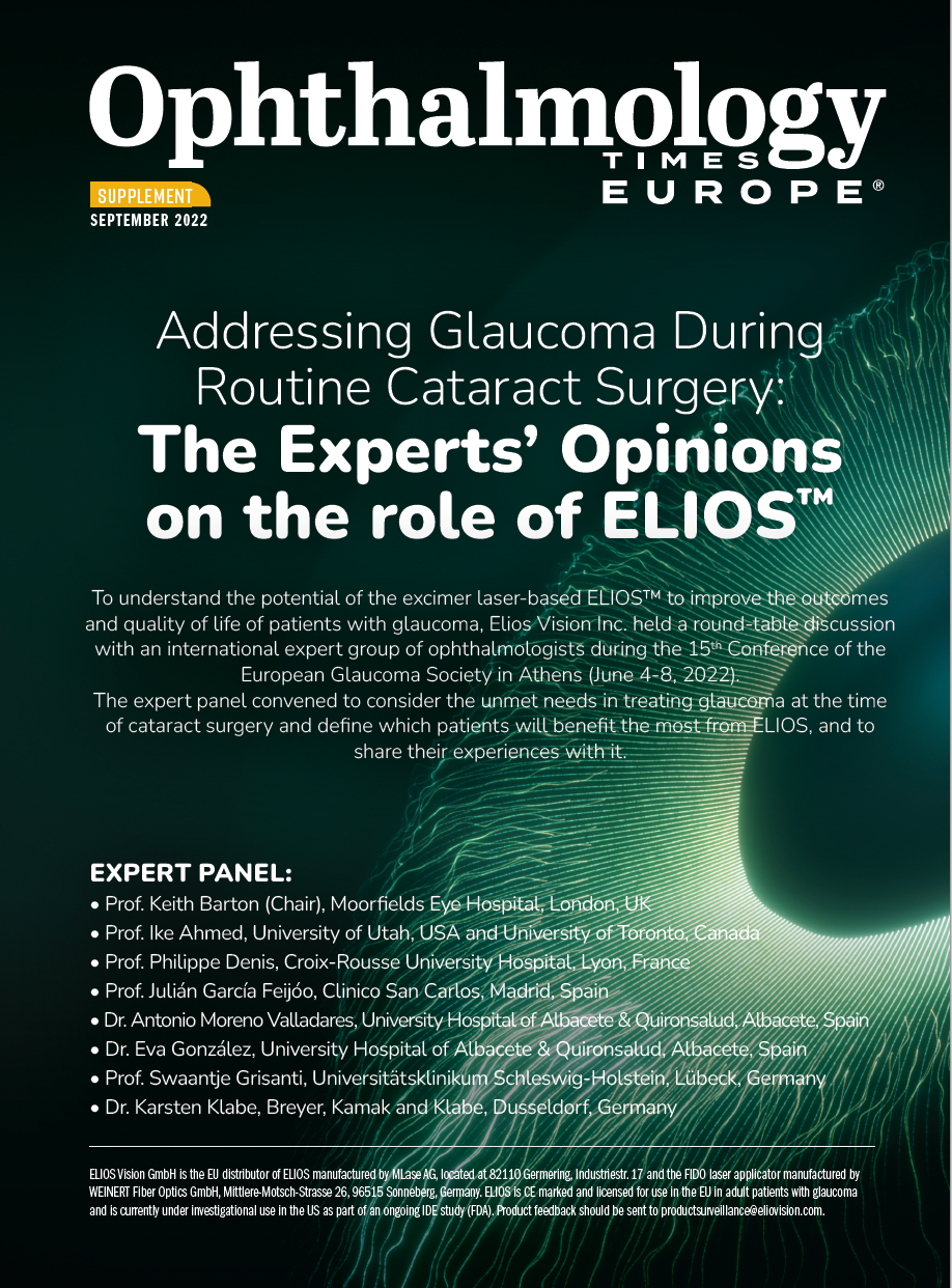 Addressing Glaucoma During Routine Cataract Surgery: The Experts' Opinions on the role of ELIOS™