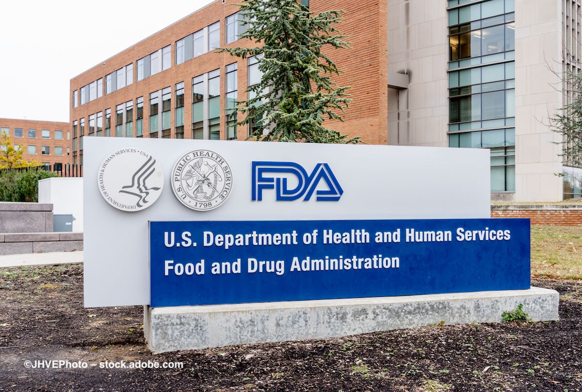 A sign in front of the building designates the United States Department of Health and Human Services and the Food and Drug Administration. Image Credit: JHVEPhoto – stock.adobe.com