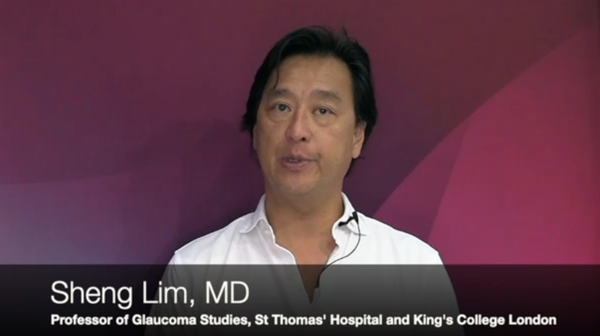 Dr Sheng Lim, professor of glaucoma studies at St Thomas' Hospital, London