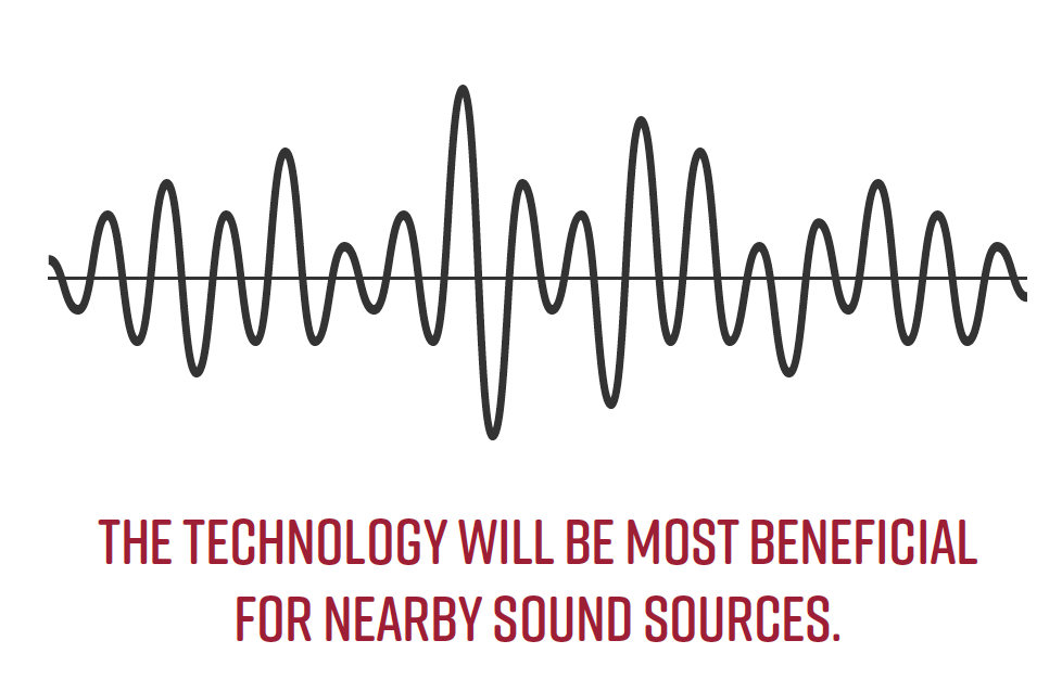 The technology will be most beneficial for nearby sound sources