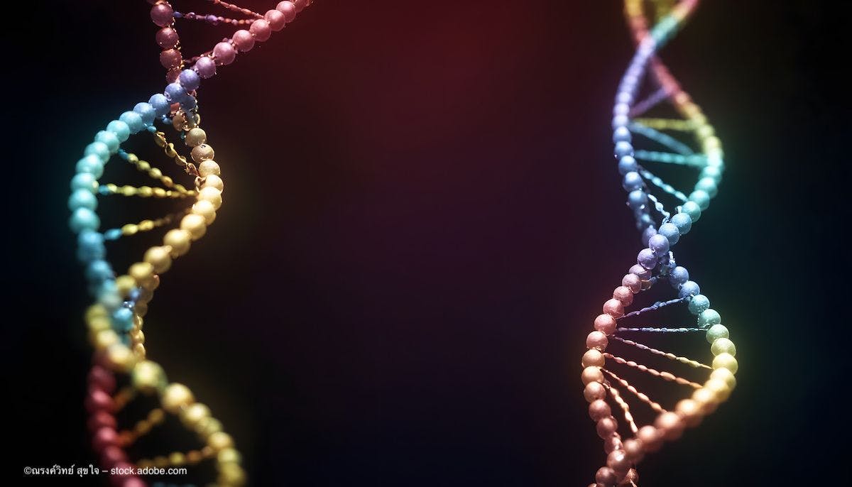 Two strands of DNA, digitally rendered. Image credit: ©ณรงค์วิทย์ สุขใจ – stock.adobe.com
