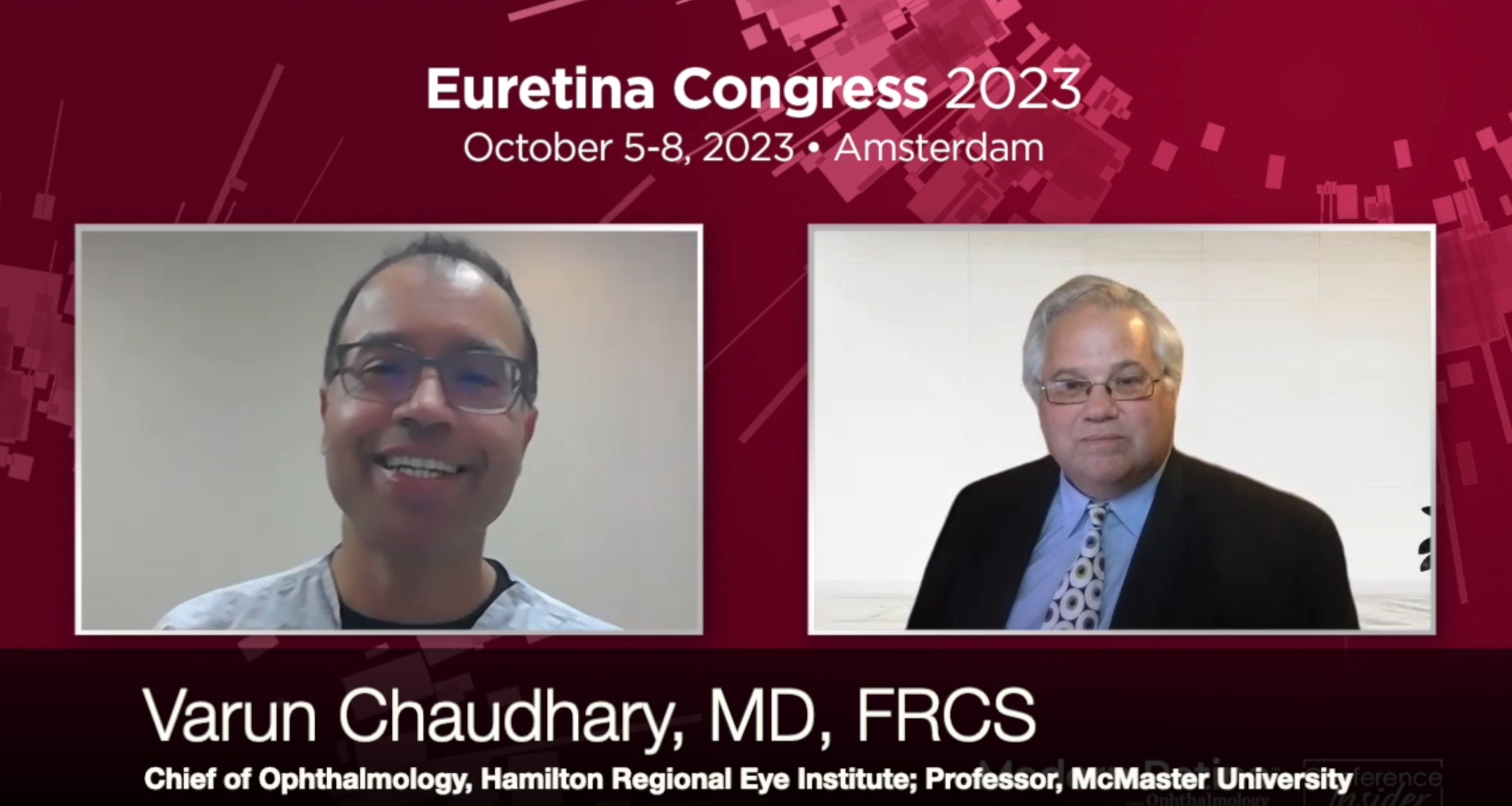 Varun Chaudhary speaks with David Hutton about the 2023 EURETINA congress