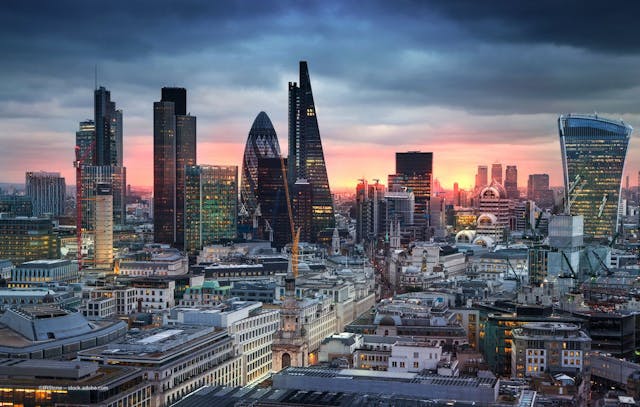 A photo of London at sunset. Image credit: ©IRStone – stock.adobe.com