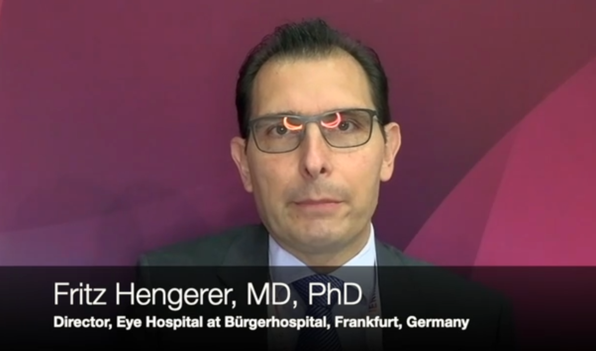 Fritz Hengerer, MD, PhD, Director, Eye Hospital at Bürgerhospital, Frankfurt, Germany